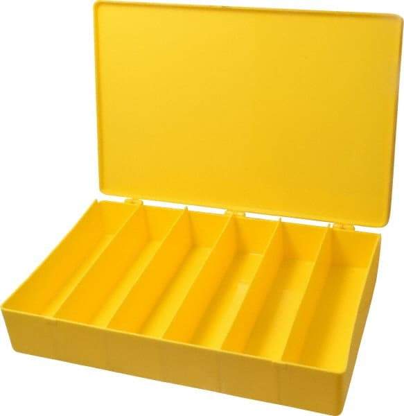 Flambeau - 13-1/8" Wide x 2-5/16" High x 9" Deep, Small Parts Box - Polypropylene Frame, 6 Compartments, 8-1/4" Wide x 2" High x 2" Deep Bin - Americas Industrial Supply