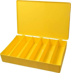 Flambeau - 13-1/8" Wide x 2-5/16" High x 9" Deep, Small Parts Box - Polypropylene Frame, 6 Compartments, 8-1/4" Wide x 2" High x 2" Deep Bin - Americas Industrial Supply
