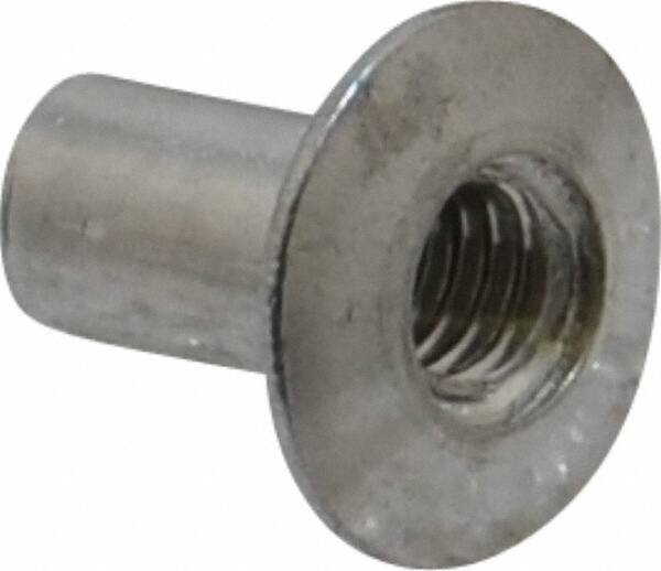 Made in USA - #8-32 Thread Barrel, Aluminum Sex Bolt & Binding Post - Uncoated, 3/8" Screw Length, 1/2" Long Barrel - Americas Industrial Supply