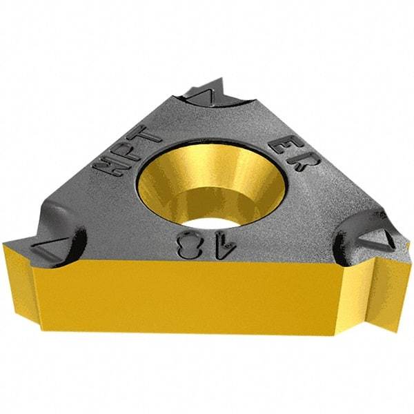 Iscar - 16IR Internal Right Hand 20 UN Laydown Threading Insert - Grade IC1007, TiAlN Coated Carbide, 9.52mm Inscribed Circle - Americas Industrial Supply