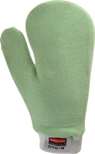 Rubbermaid - 11" Long Microfiber Cleaning & Dusting Mitt - Green, Multipurpose - Americas Industrial Supply