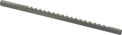 Value Collection - 1/8" Keyway Width, Style A, Keyway Broach - High Speed Steel, Bright Finish, 1/8" Broach Body Width, 13/64" to 1-1/8" LOC, 5" OAL - Americas Industrial Supply