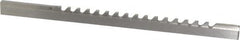Value Collection - 1/8" Keyway Width, Style B, Keyway Broach - High Speed Steel, Bright Finish, 3/16" Broach Body Width, 19/64" to 1-11/16" LOC, 6-3/4" OAL - Americas Industrial Supply