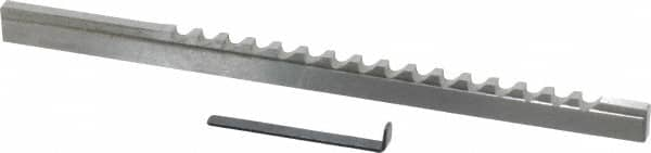 Value Collection - 5/32" Keyway Width, Style B, Keyway Broach - High Speed Steel, Bright Finish, 3/16" Broach Body Width, 19/64" to 1-11/16" LOC, 6-3/4" OAL - Americas Industrial Supply