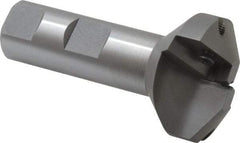 Everede Tool - 60° Lead Angle, 1.458" Max Cut Diam, 1/2" Min Cut Diam, 0.277" Max Depth of Cut, Indexable Chamfer and Angle End Mill - 2 Inserts, APLT 347 Insert Style, 3" Overall Length, Straight Shank, 120° Included Angle - Americas Industrial Supply