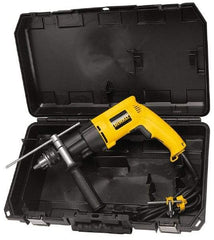 DeWALT - 1/2" Keyed Chuck Electric Hammer Drill - 0 to 46,000 BPM, 0 to 2,700 RPM, Reversible - Americas Industrial Supply