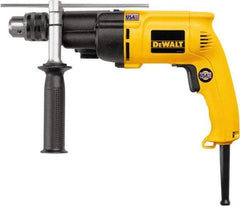 DeWALT - 120 Volt 1/2" Keyed Chuck Electric Hammer Drill - 0 to 19,000 & 0 to 46,000 BPM, 0 to 1,100 & 0 to 2,700 RPM, Reversible - Americas Industrial Supply