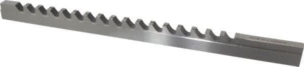 Dumont Minute Man - 7/16" Keyway Width, Style D, Keyway Broach - High Speed Steel, Bright Finish, 9/16" Broach Body Width, 1" to 6" LOC, 13-7/8" OAL, 9,400 Lbs Pressure for Max LOC - Americas Industrial Supply