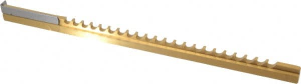 Dumont Minute Man - 3/16" Keyway Width, Style C, Keyway Broach - TiN Finish, 3/8" Broach Body Width, 11-3/4" OAL - Americas Industrial Supply