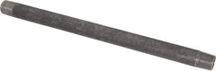 Made in USA - Schedule 80, 1/2" Diam x 12" Long Black Pipe Nipple - Threaded - Americas Industrial Supply