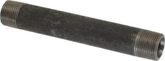 Made in USA - Schedule 80, 3/4" Diam x 6-1/2" Long Black Pipe Nipple - Threaded - Americas Industrial Supply