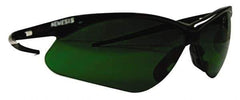 Jackson Safety - Green Lenses, Framed Welding Glasses - Scratch Resistant, Black Frame, Size Universal, Wrap Around - Americas Industrial Supply