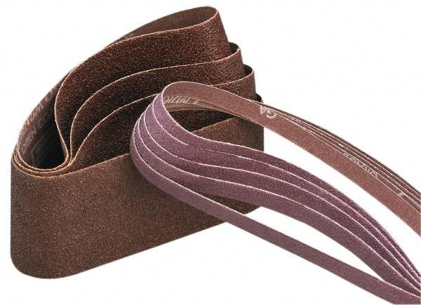 Norton - 1/4" Wide x 18" OAL, 80 Grit, Aluminum Oxide Abrasive Belt - Aluminum Oxide, Medium, Coated - Americas Industrial Supply