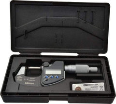 Mitutoyo - 0 to 0.8 Inch Measurement, 0.0002 Inch Accuracy, Electronic Crimp Height Micrometer - 0.0001 Inch Resolution, Ratchet Stop Thimble, SR44 Battery - Americas Industrial Supply