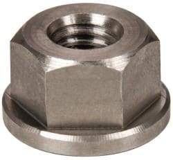 Gibraltar - 3/8-16, 7/8" Flange Diam, 1/2" High, 11/16" Across Flats, Flange Nut - Grade 303 Stainless Steel, 1/8" Flange Height - Americas Industrial Supply