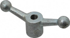 Gibraltar - 2 Offset Arms, 1/2-13" Hole, Zinc Plated, Tapped Speed Handle - 2-1/4" High, 1/2" Arm Diam, 1-1/8" Hub Diam, 3/4" Ball Diam - Americas Industrial Supply