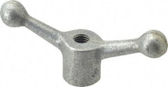 Gibraltar - 2 Offset Arms, 5/8-11" Hole, Zinc Plated, Tapped Speed Handle - 2-1/2" High, 9/16" Arm Diam, 1-3/8" Hub Diam, 7/8" Ball Diam - Americas Industrial Supply