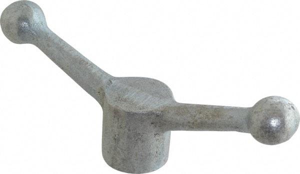 Gibraltar - 2 Offset Arms, Zinc Plated, Blank Speed Handle - 2-15/16" High, 5/8" Arm Diam, 1-5/8" Hub Diam, 1" Ball Diam - Americas Industrial Supply