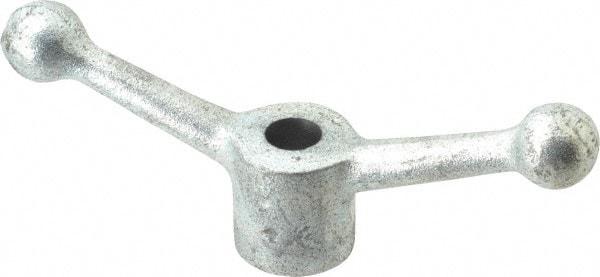 Gibraltar - 2 Offset Arms, 0.749" Hole, Zinc Plated, Reamed Speed Handle - 2-15/16" High, 5/8" Arm Diam, 1-5/8" Hub Diam, 1" Ball Diam - Americas Industrial Supply