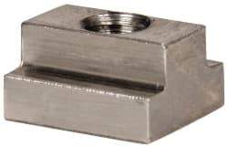 Gibraltar - 5/16-18 Blind Tapped T Slot Nut - 3/8" Slot Width, 5/8 x 7/32" Base Width x Height, 3/4 x 13/32" OAL x Height - Americas Industrial Supply