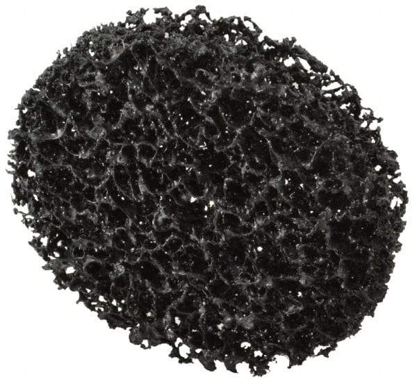 3M - 3" Very Coarse Grade Silicon Carbide Deburring Disc - 1/4" Center Hole, Arbor Connection, Black, 8,500 Max RPM - Americas Industrial Supply