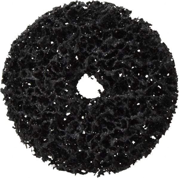 3M - 3" Very Coarse Grade Silicon Carbide Deburring Disc - 1/2" Center Hole, Arbor Connection, Black, 8,500 Max RPM - Americas Industrial Supply