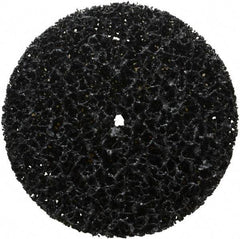 3M - 4" Very Coarse Grade Silicon Carbide Deburring Disc - 1/4" Center Hole, Arbor Connection, Black, 6,000 Max RPM - Americas Industrial Supply