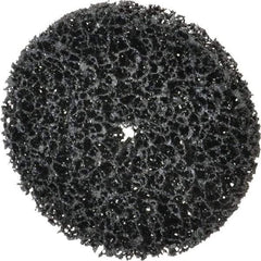 3M - 4" Very Coarse Grade Silicon Carbide Deburring Disc - 3/8" Center Hole, Arbor Connection, Black, 6,000 Max RPM - Americas Industrial Supply