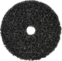 3M - 4" Very Coarse Grade Silicon Carbide Deburring Disc - 5/8" Center Hole, Arbor Connection, Black, 6,000 Max RPM - Americas Industrial Supply