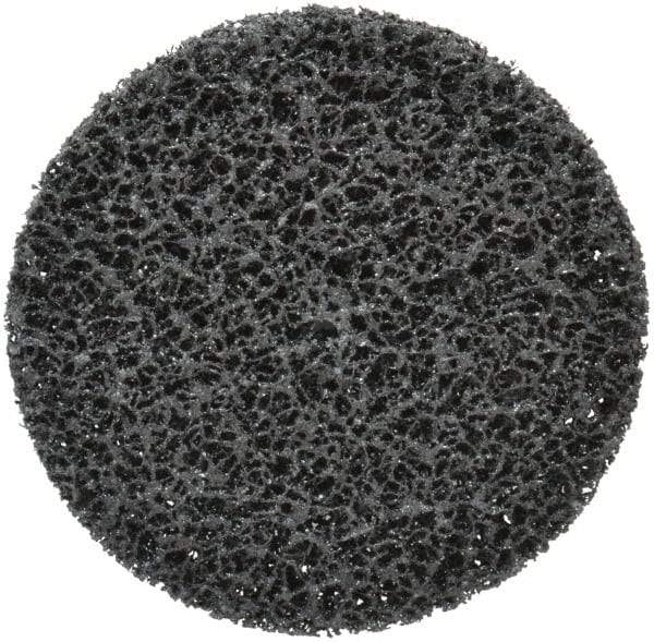 3M - 6" Very Coarse Grade Silicon Carbide Deburring Disc - 1/4" Center Hole, Arbor Connection, Black, 4,000 Max RPM - Americas Industrial Supply