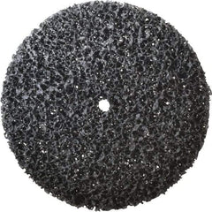 3M - 6" Very Coarse Grade Silicon Carbide Deburring Disc - 3/8" Center Hole, Arbor Connection, Black, 4,000 Max RPM - Americas Industrial Supply