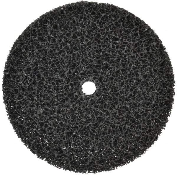 3M - 7" Very Coarse Grade Silicon Carbide Deburring Disc - 5/8" Center Hole, Arbor Connection, Black, 3,300 Max RPM - Americas Industrial Supply