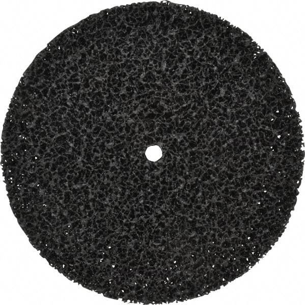 3M - 8" Very Coarse Grade Silicon Carbide Deburring Disc - 1/2" Center Hole, Arbor Connection, Black, 3,000 Max RPM - Americas Industrial Supply