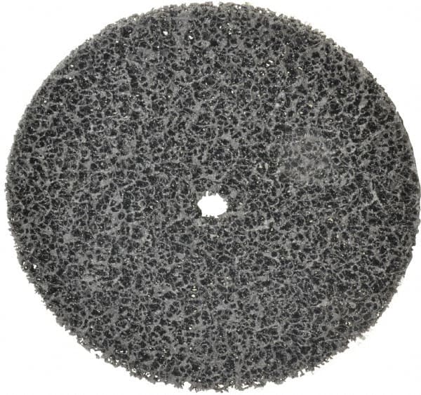 3M - 8" Very Coarse Grade Silicon Carbide Deburring Disc - 5/8" Center Hole, Arbor Connection, Black, 3,000 Max RPM - Americas Industrial Supply