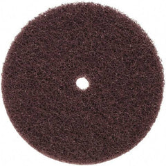 3M - 6" Medium Grade Aluminum Oxide Deburring Disc - 1/2" Center Hole, Arbor Connection, Maroon, 4,000 Max RPM - Americas Industrial Supply