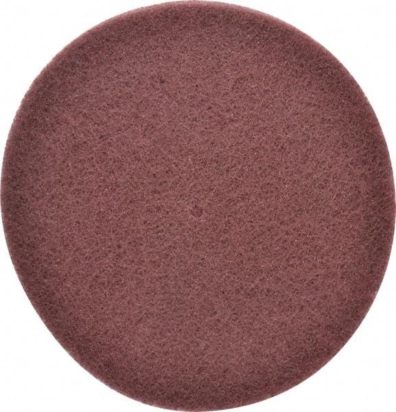 3M - 8" Very Fine Grade Aluminum Oxide Deburring Disc - 1/4" Center Hole, Arbor Connection, Maroon, 3,000 Max RPM - Americas Industrial Supply