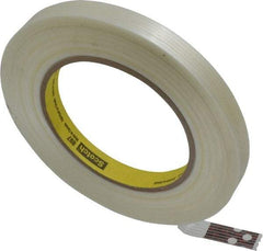 3M - 1/2" x 60 Yd Clear Rubber Adhesive Packaging Tape - Polypropylene Film Backing, 6 mil Thick, 170 Lb Tensile Strength, Series 897 - Americas Industrial Supply