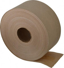 Made in USA - 3" x 375' White Water Activated Adhesive Sealing Tape - Paper Backing, 6 mil Thick, 60 Lb Tensile Strength, Series SPIN3 - Americas Industrial Supply