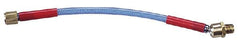 Coilhose Pneumatics - 3/8" ID 1-1/2' Long Lead-In Whip Hose - FNPT x MNPT Ball Swivel Ends, 200 Working psi, -40 to 165°F, 1/4" Fitting, - Americas Industrial Supply