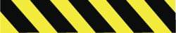 NMC - 1,000' Long x 3" Wide Roll, Polyethylene, Black & Yellow Barricade Tape - Americas Industrial Supply