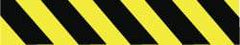 NMC - 1,000' Long x 3" Wide Roll, Polyethylene, Black & Yellow Barricade Tape - Americas Industrial Supply