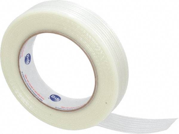 Intertape - 1" x 60 Yd Natural (Color) Rubber Adhesive Strapping Tape - Polyethylene Film Backing, 4 mil Thick, 100 Lb Tensile Strength, Series RG300 - Americas Industrial Supply