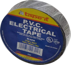 Value Collection - 3/4" x 60', Black Vinyl Electrical Tape - 7 mil Thick - Americas Industrial Supply