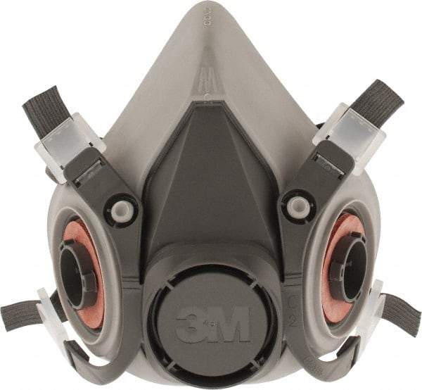 3M - Series 6000, Size M Half Mask Respirator - 4-Point Suspension, Bayonet Connection - Americas Industrial Supply