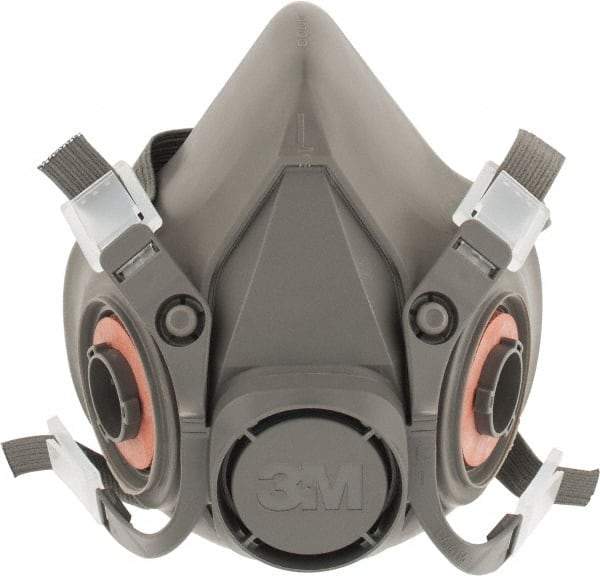 3M - Series 6000, Size L Half Mask Respirator - 4-Point Suspension, Bayonet Connection - Americas Industrial Supply