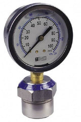 Value Collection - 2,000 Max psi, 2-1/2 Inch Dial Diameter, Stainless Steel Pressure Gauge Guard and Isolator - 2.5% Accuracy, 18-8 Material Grade - Americas Industrial Supply