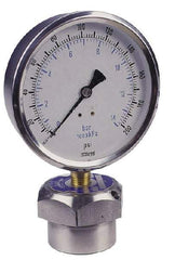 Value Collection - 30 Max psi, 4 Inch Dial Diameter, Stainless Steel Pressure Gauge Guard and Isolator - 1% Accuracy, 18-8 Material Grade - Americas Industrial Supply