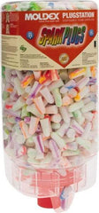 Moldex - One Touch Disposable Non-Refillable Earplug Dispenser with 33 dB Earplugs - Assorted Color Earplugs, 500 Pairs, Includes Mounting Bracket, Template & Hardware - Americas Industrial Supply