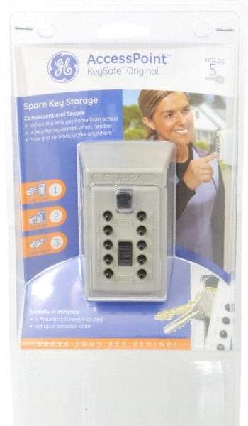 Supra - Push Button Combination, Permanent Key Safe - Brass Finish - Americas Industrial Supply