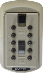 Supra - Push Button Combination, Slimline Key Safe - Brass Finish - Americas Industrial Supply